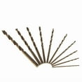 thumbnail image 3 of FABLE- 10Pc 1/16"-1/2" Cobalt Twist Drill Bit Set Hss M35 Jobber Length Metal Drill Bit, 3 of 5
