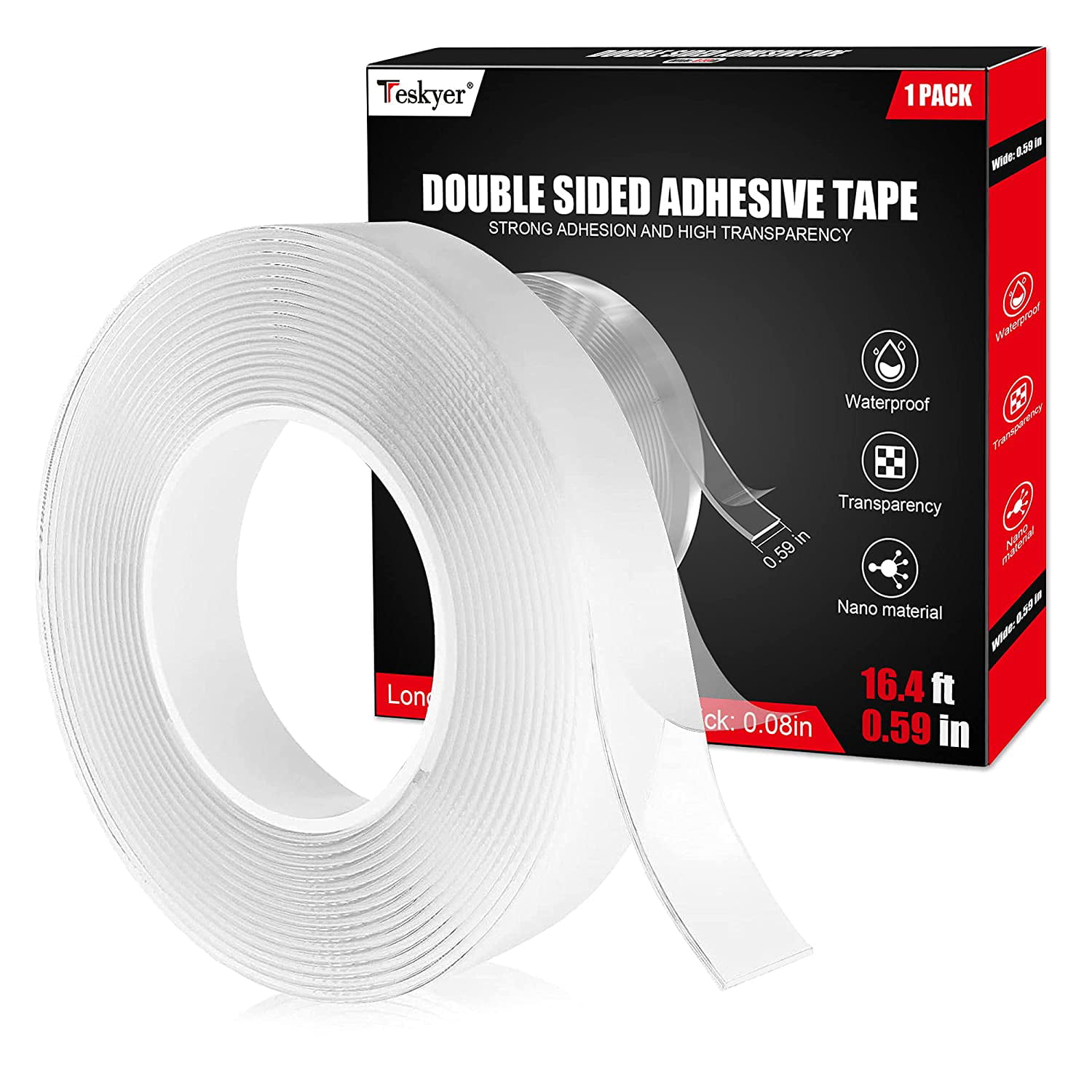 Double Sided Foam Super Sticky Clear Tape Strong 5M Craft DIY Auto 20MM Wide 