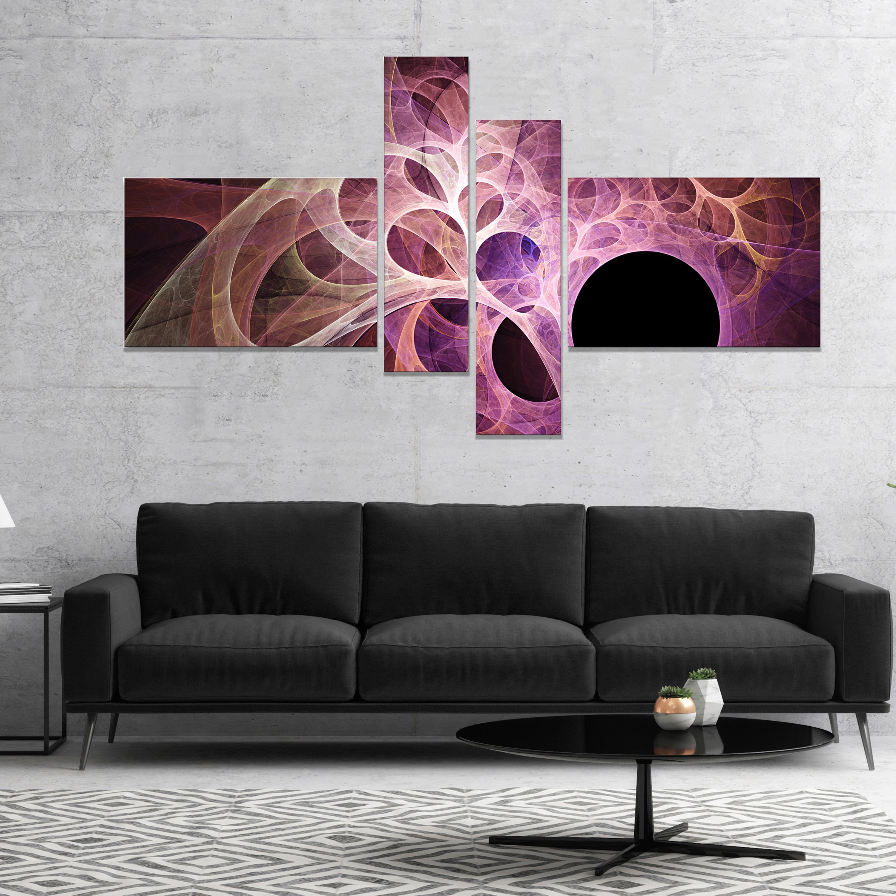 Electric Waving Purples Wall26 12" x 12" Canvas Prints Wall Art