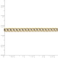 thumbnail image 5 of 14K Rhodium Plated Yellow Gold 4.3mm Semi-solid Pav� Curb Chain 16 Inch, 5 of 6