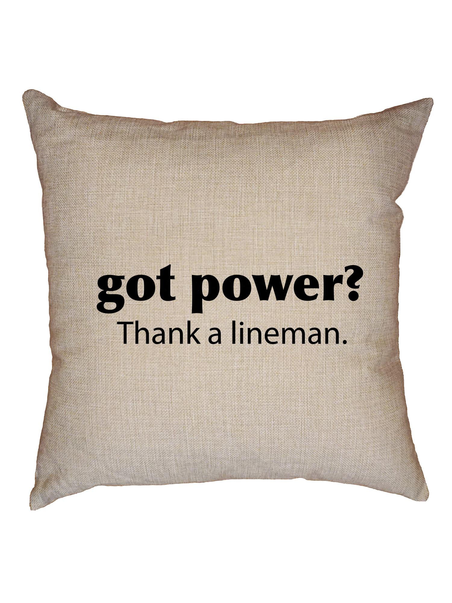 Multicolor Electrician Lineman Gifts Commercial Electricians Gift Throw Pillow 18x18