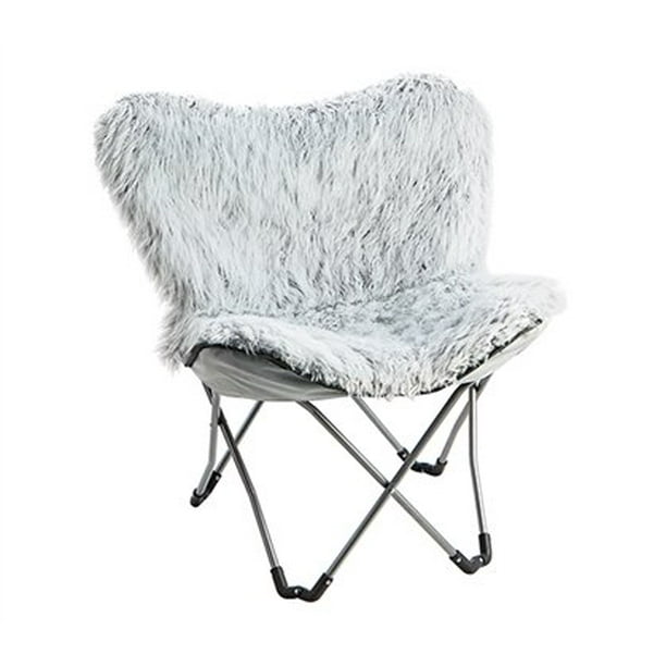 DormCo Faux Fur Butterfly Dorm Chair, Multiple Colors