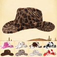 thumbnail image 4 of Cow Print Cowboy Hat for Adults Funny Cowgirl Hat Straw Western Hat Party Hat for Women Men, 4 of 8