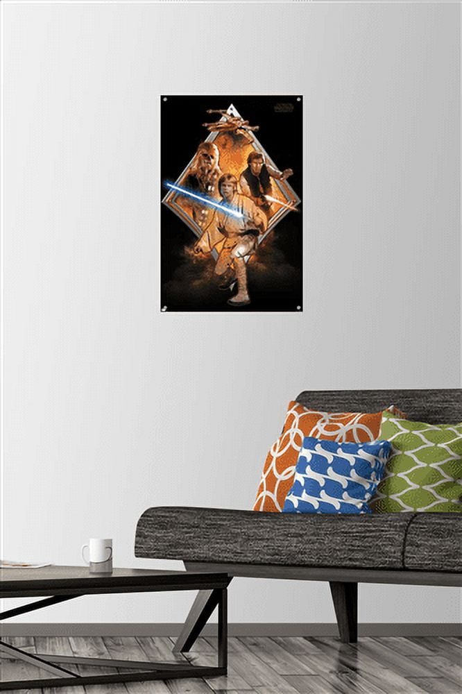 Star Wars: Original Trilogy - Heroes Badge Wall Poster with Pushpins, 14.725" x 22.375"