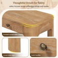 thumbnail image 4 of Aukfa 52" Console Table with Curved Corners, 3 Drawers & Thick Legs, Entryway Table for Living Room & Hallway, Natural, 4 of 8