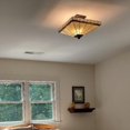 thumbnail image 2 of 16.6-Inch Tiffany Style Semi Flush Mount Ceiling Light Vintage 3-Light Tiffany, 2 of 4