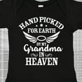 thumbnail image 4 of Inktastic Handpicked for Earth by My Grandma in Heaven Angel Wings Boys or Girls Baby Bodysuit, 4 of 5