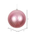 thumbnail image 3 of Vickerman N170779D 6 in. Pink Matt Glitter Swirl Ornament Ball - 3 per Box, 3 of 3
