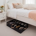 thumbnail image 3 of 2-Pack Under Bed Shoe Organizer for 24 Pairs with 18 Travel Bags & 1 Washing Bag, Large Storage Containers with Clear Lid & Adjustable Dividers, 3 of 8