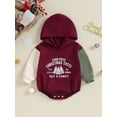 thumbnail image 2 of Cenuakty Baby Long Sleeve Rompers Newborn Christmas Letter Print Hood Bodysuit Infant Raglan Sleeve Jumpsuits, 2 of 9