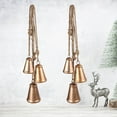 thumbnail image 6 of Bfogop Rustic Vintage Christmas Cow Bells Cluster on Jute Rope, Christmas Tree Decorations, Handmade Metal Harmony Farmhouse Vintage Boho Ornament for Home, Entryway, Garden 14.5 Inch, 6 of 6