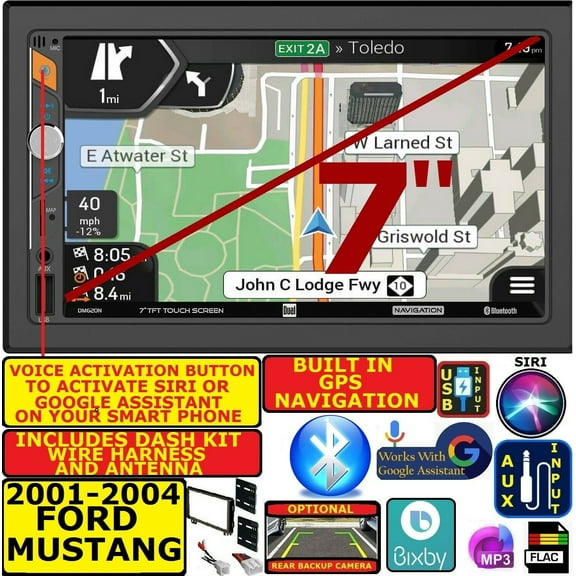 01 02 03 04 FORD MUSTANG BLUETOOTH SD AUX USB CAR RADIO STEREO