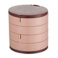 thumbnail image 2 of Women Ears Jewelry Box 4-Layer 360 Degree Rotating with Mirror Organizer Pink, 2 of 8