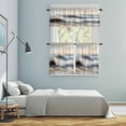 thumbnail image 6 of Ocean Beach Wave Kitchen Curtains Valances and Tiers Set of 3 Impressionist Oil Painting Style Tier Curtains and Valance with Rod Pocket for Small Windows, 27.5"x24", 6 of 9