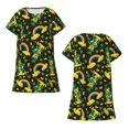 thumbnail image 5 of Salouo Happy St. Patrick's Day Print Short Sleeve Sleepshirt for Womens Comfy Nightgown Scoopneck Cute Nightdress Ruffle -XX-Large, 5 of 7