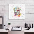 thumbnail image 5 of Epic Graffiti 'Colorful Watercolor American Bulldog' by Furbaby Affiliates, Canvas Wall Art, 18"x18", 5 of 8