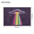 thumbnail image 4 of Yayeee Bath Rug for Bathroom Floor Non Slip Rectangle Fluffy Soft Absorbent Mat, 16"x24", Colorful UFO, 4 of 7