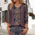 thumbnail image 2 of Towmus Blouses for Women Henley 3/4 Sleeve Shirts Dressy Casual Fall Tops Work Blouses, 2 of 5
