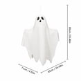 thumbnail image 2 of Halloween Hanging Ghost Light Decoration, LED Glowing Ghost Ornaments for Indoor Outdoor Party, Battery Operated Festival Decor for Yard and , 1Pack White, 2 of 7