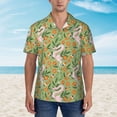 thumbnail image 4 of Balery Snake And Floral Print Men's Hawaiian Shirts Short Sleeve Beach Shirt Relaxed Fit Vacation Button Down Shirts-, 4 of 9