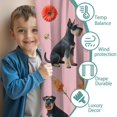 thumbnail image 3 of Blackout Kids Curtains,Schnauzer Dogs and Flowers Childrens Insulated Curtains Set Of 2,Bedroom Essentials,Toddler Room Decor 42x63in(106x160cm), 3 of 4