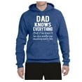 thumbnail image 2 of Wild Bobby,Dad Knows Everything Know It All Funny Men, Father's Day, Tees, Father's Day, Unisex Graphic Hoodie Sweatshirt, Vintage Heather Blue, Large, 2 of 3