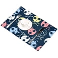 thumbnail image 3 of EREHome Cute Skull Placemat Plate Holder Set of 4, Table Mats Protector 12x18 inch, 3 of 5
