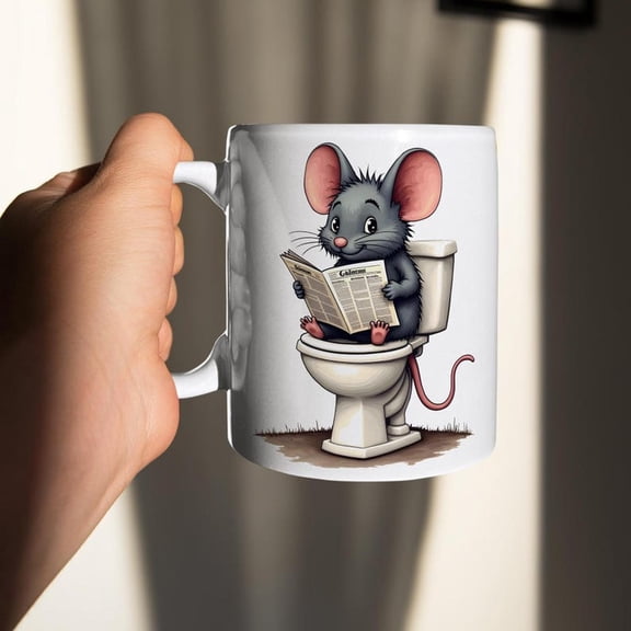Funny Mouse Coffee Mug, Home Coffee Mug, Cute Mouse Tea Cup, Gift for Coffee Lover, Joke Present for M1en and WoM1en, Mugs for Animal Lovers