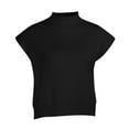 thumbnail image 4 of RMGVDSD Sweaters For Women Temperament Turtleneck Sleeveless Sweater Vest Solid Color Pullover Sweater Top Comfort Sweater Fashion Clothes /Black, 4 of 6