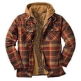 thumbnail image 4 of Yammee Men's Plaid Flannel Shirt Coat Quilted with Polyfill Insulated, 4 of 5
