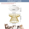 thumbnail image 2 of Ceramic Cat Bowl with Metal Stand Raised Cat Bowls Elevated Kitten Dish Pet Food and Water Feeding Station for Indoor Kitty Puppy Small Dog - type:style3, 2 of 7