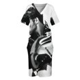 thumbnail image 3 of Faith George-vestido holgado con bolsillos para mujer ropa de noche de lujo color morado, 3 of 6