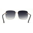 thumbnail image 4 of Womens Luxury Chain Jewel Trim Rimless Butterfly Diva Sunglasses Gold Smoke, 4 of 4