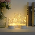 thumbnail image 5 of Merrynights White Clear Flameless Candles with Remote, Embedded Twinkle String Lights in Acylinder Battery Pillar Candles, Unique Timer Fake Candles for Wedding Home Decor, 8 Mode Lights, Set of 3, 5 of 8