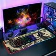 thumbnail image 6 of Beige Oilcloth Prints RGB Gaming Mouse Pad Large Keyboard Mat Rubber Base 13 Light Modes, 6 of 6