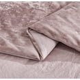 thumbnail image 6 of Chezmoi Collection Lux 3-Piece Dusty Pink Velvet Comforter Set King Size, All Season Lush Plush Velvet Bedding Set with Soft Washed Microfiber Reverse, 6 of 9