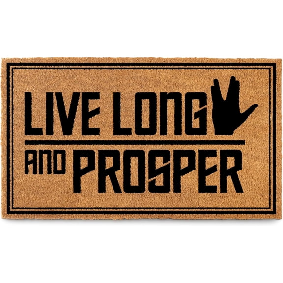 Live Long and Prosper Door Mat Star Decor Star Gift, Nerd Welcome Mat, Nerd Door Mat, Star Door Mat, Geek Home Decor Nerdy Door Mat, Geeky Door Mat, Funny Nerd Gift, Nerd Decor 16x24 inch