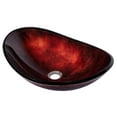 thumbnail image 5 of Canoe Shaped Red Copper Reflections Glass Vessel Sink, 5 of 9