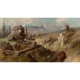 thumbnail image 2 of Meyer Straus 24x15 Black Ornate Framed Double Matted Museum Art Print Titled: Landscape with Fallen Tree, 2 of 5