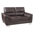 thumbnail image 2 of Titan Furnishings Modern Faux Leather Upholstered Ottoman in Black, 2 of 2