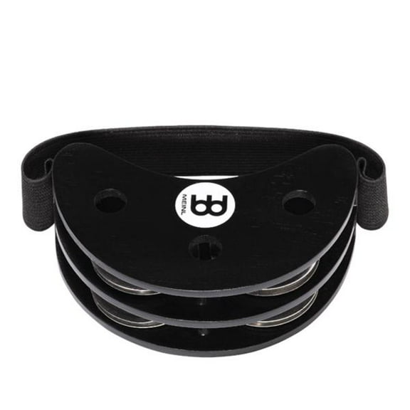 Meinl Foot Tambourine with Stainless Steel Jingles, Black