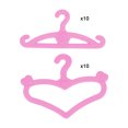 thumbnail image 3 of Perchas de plástico para ropa de muñecas Wosthever 20 unids/set seguras y no tóxicas, 3 of 6