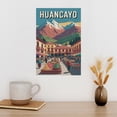thumbnail image 3 of Huancayo Peru Vintage Travel Poster with Scenic Andes And Historic Town Center Print Poster, 3 of 8