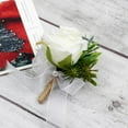thumbnail image 3 of Boutonniere Groom Men's Groomsmen Best Man Boutineer Artificial, 3 of 7