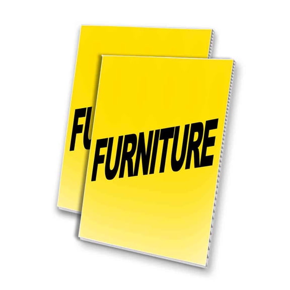 Furniture (24" X 36") 4mm Corrugated Plastic Panel, Graphics Applied To 1 Side (Pk of 2)