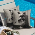 thumbnail image 4 of Funny Animal Throw Pillow Cover Dairy Cow Sitting on Toilet Playing Phone Cotton Linen Cushion Cover Throw Pillow Case with Invisible Zipper for Couch Sofa Bed Chair Car 26x26 Inch, 4 of 9