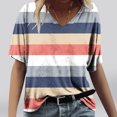 thumbnail image 2 of Birdeem Mode Décontractée Printemps Été Manches Courtes Col en V Blouses & Chemises pour Femmes, 2 of 4