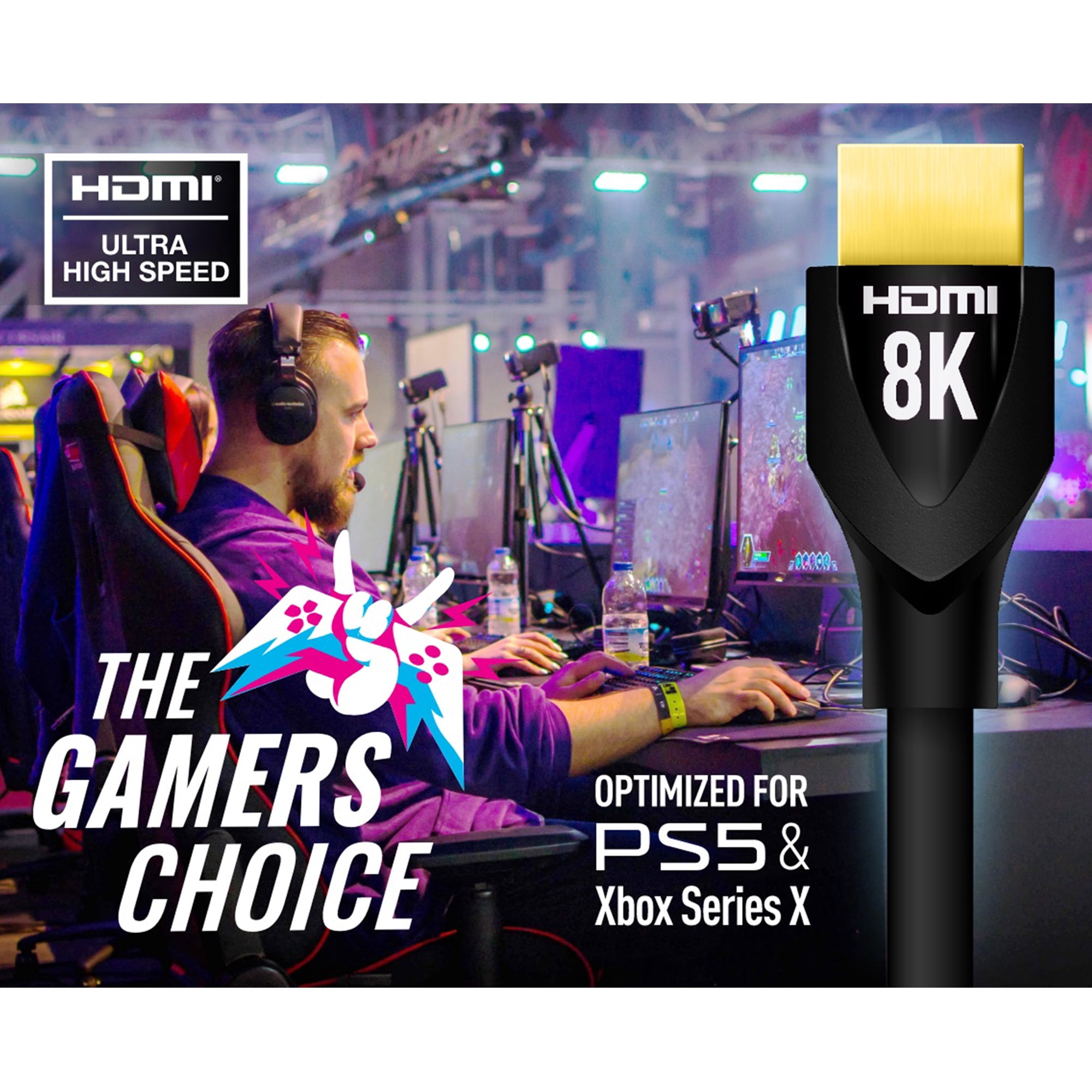 Key Digital 3ft 8K 48Gbps Certified Ultra High Speed HDMI Cable, 0.26lbs, Black KD-Pro8K3BX Xbox Series X