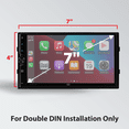 thumbnail image 5 of Dual Electronics 7" Touchscreen Car Stereo Receiver with Wireless Apple CarPlay & Android Auto – Double DIN, Bluetooth, USB – XDCPA73W (New), 5 of 12
