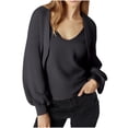 thumbnail image 2 of Vmvidoty Womens Sweater & Cardigan Top Solid Color Long Sleeved Hooded Jacket Black L( Women's or Women's Plus ), 2 of 8